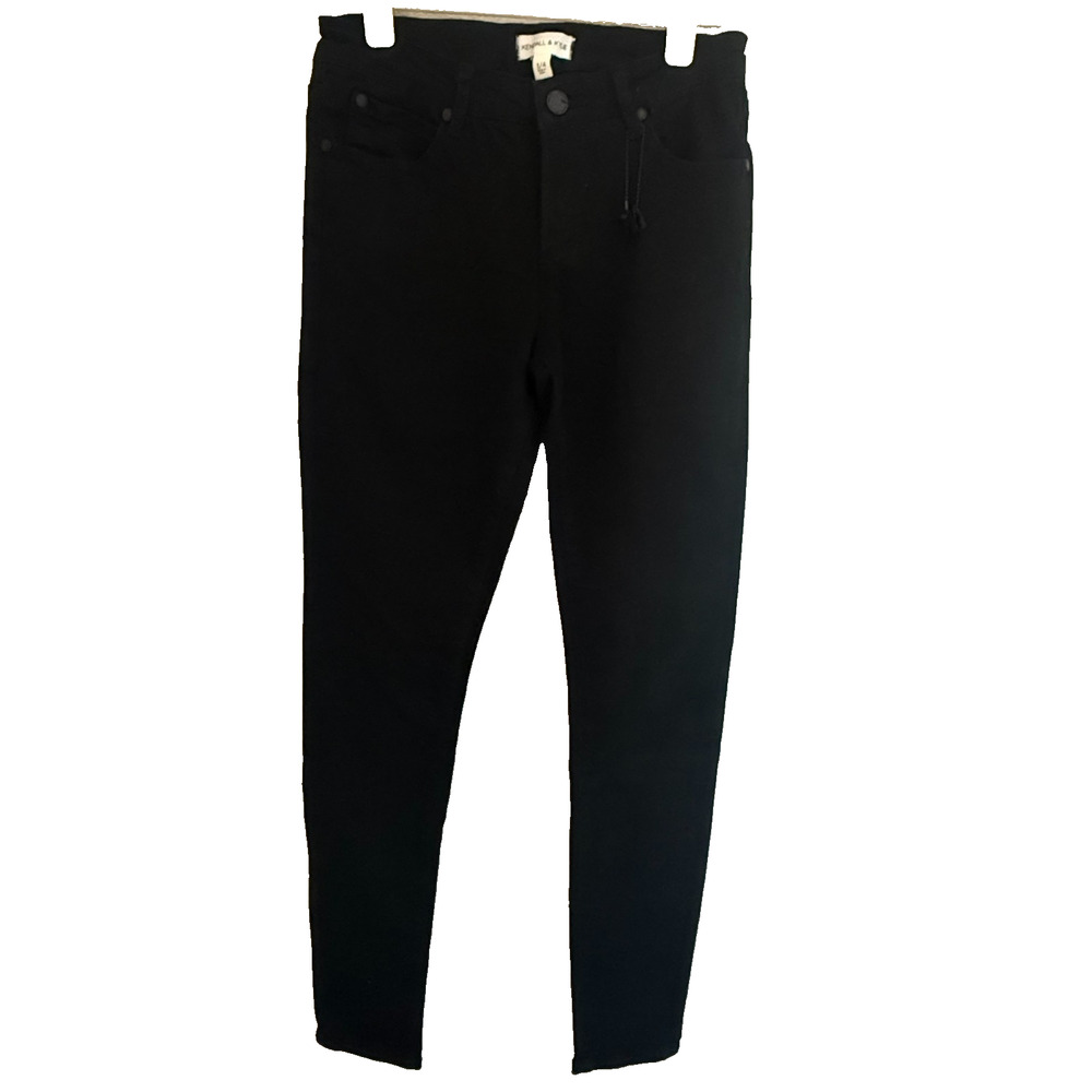 KENDALL & KYLIE Skinny Jeans Mid Rise Black Denim Casual Stretch Size 3/4 NWOT